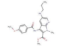methyl 3-[(4-methoxybenzoyl)amino]-1-methyl-5-(propylamino)-1H-pyrrolo[2,3-b]pyridine-2-carboxylate