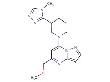 5-(methoxymethyl)-7-[3-(4-methyl-4H-1,2,4-triazol-3-yl)-1-piperidinyl]pyrazolo[1,5-a]pyrimidine