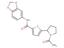 5-(1-acetyl-2-pyrrolidinyl)-N-1,3-benzodioxol-5-yl-2-thiophenecarboxamide