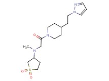 (1,1-dioxidotetrahydro-3-thienyl)methyl(2-oxo-2-{4-[2-(1H-pyrazol-1-yl)ethyl]-1-piperidinyl}ethyl)amine