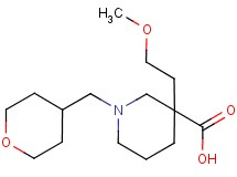 3-(2-methoxyethyl)-1-(tetrahydro-2H-pyran-4-ylmethyl)-3-piperidinecarboxylic acid