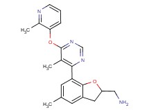 1-(5-methyl-7-{5-methyl-6-[(2-methylpyridin-3-yl)oxy]pyrimidin-4-yl}-2,3-dihydro-1-benzofuran-2-yl)methanamine