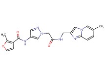 2-methyl-N-[1-(2-{[(6-methylimidazo[1,2-a]pyridin-2-yl)methyl]amino}-2-oxoethyl)-1H-pyrazol-4-yl]-3-furamide