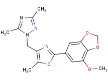 1-{[2-(7-methoxy-1,3-benzodioxol-5-yl)-5-methyl-1,3-oxazol-4-yl]methyl}-3,5-dimethyl-1H-1,2,4-triazole