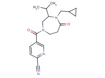 5-{[4-(cyclopropylmethyl)-3-isopropyl-5-oxo-1,4-diazepan-1-yl]carbonyl}-2-pyridinecarbonitrile