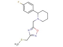 2-(4-fluorophenyl)-1-({3-[(methylthio)methyl]-1,2,4-oxadiazol-5-yl}methyl)piperidine