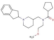 N-{[1-(2,3-dihydro-1H-inden-2-yl)-3-piperidinyl]methyl}-N-(2-methoxyethyl)cyclopentanecarboxamide