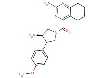 4-{[(3R*,4S*)-3-amino-4-(4-methoxyphenyl)pyrrolidin-1-yl]carbonyl}-5,6,7,8-tetrahydroquinazolin-2-amine
