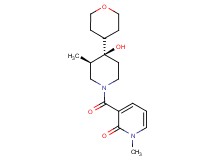 3-{[(3R*,4R*)-4-hydroxy-3-methyl-4-(tetrahydro-2H-pyran-4-yl)-1-piperidinyl]carbonyl}-1-methyl-2(1H)-pyridinone