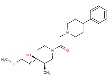 (3R*,4R*)-4-(2-methoxyethyl)-3-methyl-1-[(4-phenylpiperidin-1-yl)acetyl]piperidin-4-ol
