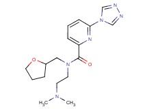 N-[2-(dimethylamino)ethyl]-N-(tetrahydrofuran-2-ylmethyl)-6-(4H-1,2,4-triazol-4-yl)pyridine-2-carboxamide