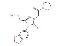 4-(1,3-benzodioxol-5-yl)-5-(methoxymethyl)-2-[2-oxo-2-(1-pyrrolidinyl)ethyl]-2,4-dihydro-3H-1,2,4-triazol-3-one