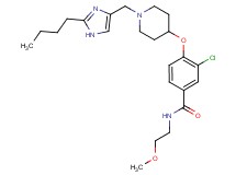 4-({1-[(2-butyl-1H-imidazol-4-yl)methyl]-4-piperidinyl}oxy)-3-chloro-N-(2-methoxyethyl)benzamide