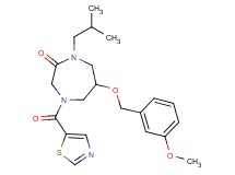 1-isobutyl-6-[(3-methoxybenzyl)oxy]-4-(1,3-thiazol-5-ylcarbonyl)-1,4-diazepan-2-one