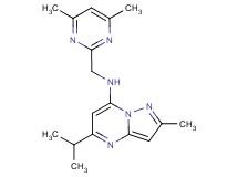 N-[(4,6-dimethyl-2-pyrimidinyl)methyl]-5-isopropyl-2-methylpyrazolo[1,5-a]pyrimidin-7-amine