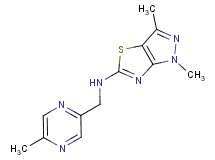 1,3-dimethyl-N-[(5-methylpyrazin-2-yl)methyl]-1H-pyrazolo[3,4-d][1,3]thiazol-5-amine
