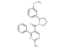 5-{[2-(3-methoxyphenyl)-1-pyrrolidinyl]carbonyl}-2-methyl-4-phenylpyrimidine