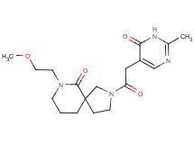 7-(2-methoxyethyl)-2-[(2-methyl-6-oxo-1,6-dihydropyrimidin-5-yl)acetyl]-2,7-diazaspiro[4.5]decan-6-one