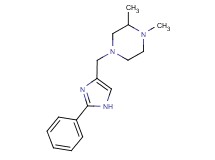 1,2-dimethyl-4-[(2-phenyl-1H-imidazol-4-yl)methyl]piperazine bis(trifluoroacetate)