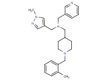 1-[1-(2-methylbenzyl)-4-piperidinyl]-N-[(1-methyl-1H-pyrazol-4-yl)methyl]-N-(3-pyridinylmethyl)methanamine