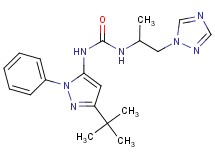 N-(3-tert-butyl-1-phenyl-1H-pyrazol-5-yl)-N'-[1-methyl-2-(1H-1,2,4-triazol-1-yl)ethyl]urea
