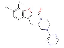 2-{4-[(3,6,7-trimethyl-1-benzofuran-2-yl)carbonyl]-1-piperazinyl}pyrazine