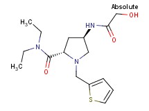 (4R)-N,N-diethyl-4-(glycoloylamino)-1-(2-thienylmethyl)-L-prolinamide