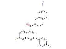 2-[(7-fluoro-2-pyrimidin-5-ylquinolin-4-yl)carbonyl]-1,2,3,4-tetrahydroisoquinoline-7-carbonitrile
