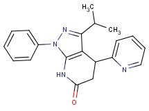 3-isopropyl-1-phenyl-4-pyridin-2-yl-1,4,5,7-tetrahydro-6H-pyrazolo[3,4-b]pyridin-6-one