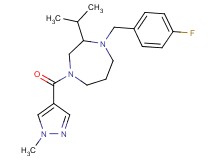1-(4-fluorobenzyl)-2-isopropyl-4-[(1-methyl-1H-pyrazol-4-yl)carbonyl]-1,4-diazepane