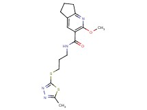 2-methoxy-N-{3-[(5-methyl-1,3,4-thiadiazol-2-yl)thio]propyl}-6,7-dihydro-5H-cyclopenta[b]pyridine-3-carboxamide