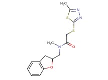 N-(2,3-dihydro-1-benzofuran-2-ylmethyl)-N-methyl-2-[(5-methyl-1,3,4-thiadiazol-2-yl)thio]acetamide
