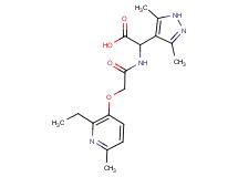 (3,5-dimethyl-1H-pyrazol-4-yl)({[(2-ethyl-6-methylpyridin-3-yl)oxy]acetyl}amino)acetic acid