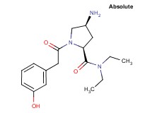 (4S)-4-amino-N,N-diethyl-1-[(3-hydroxyphenyl)acetyl]-L-prolinamide