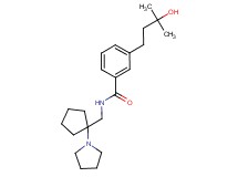 3-(3-hydroxy-3-methylbutyl)-N-{[1-(1-pyrrolidinyl)cyclopentyl]methyl}benzamide