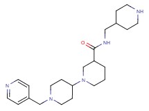 N-(piperidin-4-ylmethyl)-1'-(pyridin-4-ylmethyl)-1,4'-bipiperidine-3-carboxamide