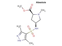 methyl (2S,4S)-4-{[(3,5-dimethyl-1H-pyrazol-4-yl)sulfonyl]amino}-1-methylpyrrolidine-2-carboxylate