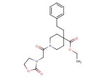 ethyl 1-[(2-oxo-1,3-oxazolidin-3-yl)acetyl]-4-(2-phenylethyl)-4-piperidinecarboxylate