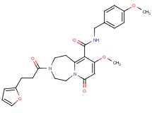 3-[3-(2-furyl)propanoyl]-9-methoxy-N-(4-methoxybenzyl)-7-oxo-1,2,3,4,5,7-hexahydropyrido[1,2-d][1,4]diazepine-10-carboxamide