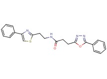 3-(5-phenyl-1,3,4-oxadiazol-2-yl)-N-[2-(4-phenyl-1,3-thiazol-2-yl)ethyl]propanamide