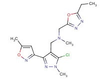 1-[5-chloro-1-methyl-3-(5-methylisoxazol-3-yl)-1H-pyrazol-4-yl]-N-[(5-ethyl-1,3,4-oxadiazol-2-yl)methyl]-N-methylmethanamine