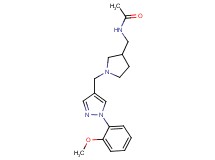 N-[(1-{[1-(2-methoxyphenyl)-1H-pyrazol-4-yl]methyl}pyrrolidin-3-yl)methyl]acetamide