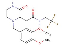 2-[1-(3,4-dimethoxybenzyl)-3-oxo-2-piperazinyl]-N-(2,2,2-trifluoroethyl)acetamide