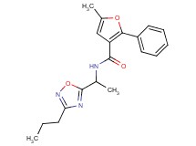 5-methyl-2-phenyl-N-[1-(3-propyl-1,2,4-oxadiazol-5-yl)ethyl]-3-furamide