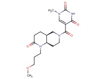 5-{[(4aS*,8aR*)-1-(3-methoxypropyl)-2-oxooctahydro-1,6-naphthyridin-6(2H)-yl]carbonyl}-1-methylpyrimidine-2,4(1H,3H)-dione