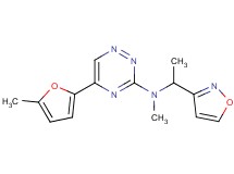 N-[1-(3-isoxazolyl)ethyl]-N-methyl-5-(5-methyl-2-furyl)-1,2,4-triazin-3-amine