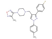 1-{[3-(4-fluorophenyl)-1-(4-methylphenyl)-1H-pyrazol-4-yl]methyl}-4-(4-methyl-1,2,5-oxadiazol-3-yl)piperazine