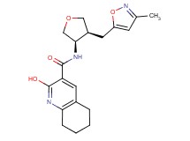 2-hydroxy-N-{rel-(3R,4S)-4-[(3-methyl-5-isoxazolyl)methyl]tetrahydro-3-furanyl}-5,6,7,8-tetrahydro-3-quinolinecarboxamide