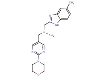 N-methyl-1-(5-methyl-1H-benzimidazol-2-yl)-N-[(2-morpholin-4-ylpyrimidin-5-yl)methyl]methanamine