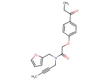 N-but-2-yn-1-yl-N-(2-furylmethyl)-2-(4-propionylphenoxy)acetamide